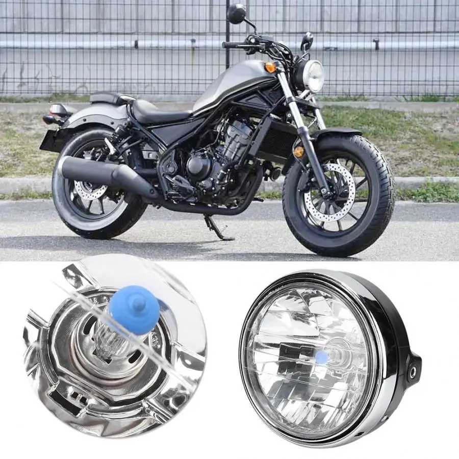 

Motorcycle Front Headlight Bulbs 12V Modified Retro Round Headlight Assembly Fits for CB400/900 faros led moto