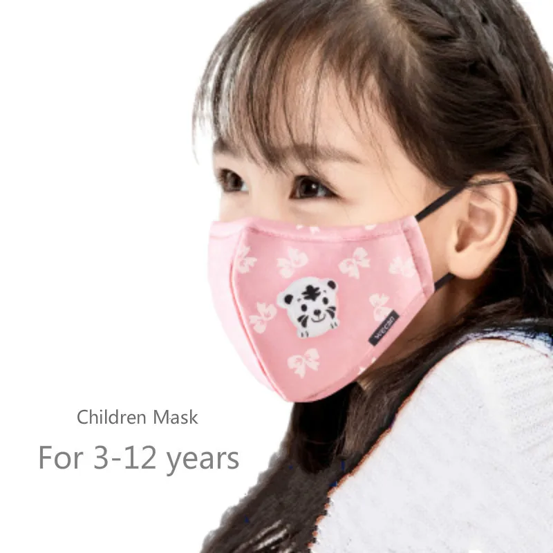 

Children PM2. 5 masks Respirator Mask With Breathing Valve Washable Cotton Activated Carbon Filter Masks Anti Dust Allergy