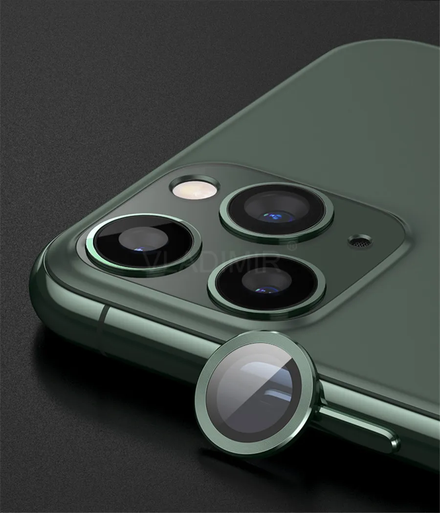 3D полное покрытие объектива камеры защитный чехол для экрана IPhone 11 Pro Max камера защитное закаленное стекло+ защитное металлическое кольцо