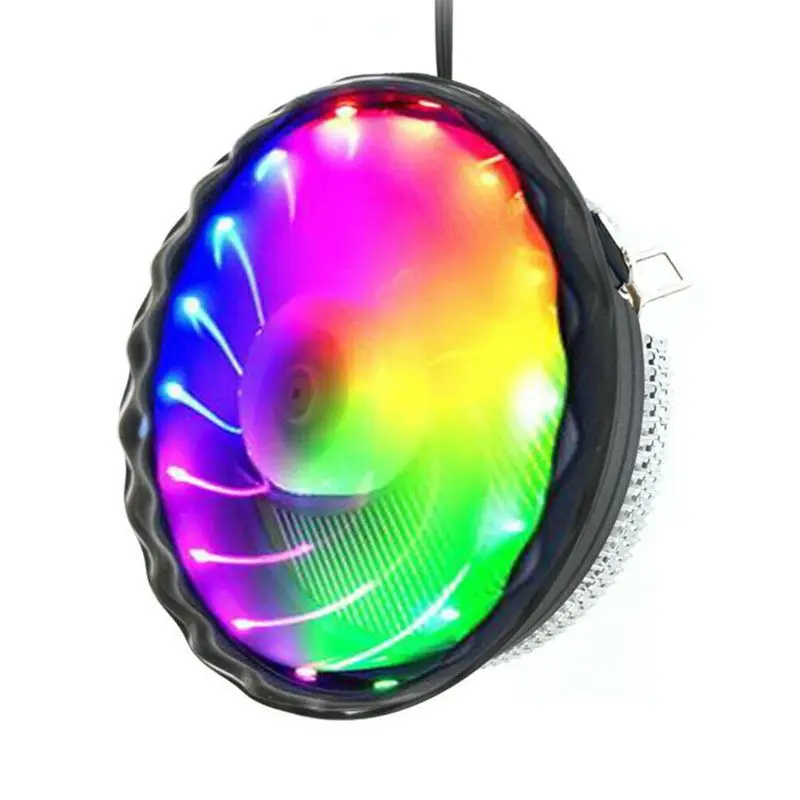 

RGB LED Light Heatsink Cooling Fan Silent CPU Cooler for INtel LGA 775 Amd AM2