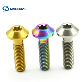 

Motorcycle Modification M8 x20/25/30mm Brake Disc DIY Ti Bolt Titanium Bolts Calipers Pan Torx Head Ti Screws Ti Fasteners 4pcs