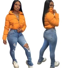 

Warm Autumn Winter 2021 Women Coats Fashion Long Sleeve Zipper Jackets Solid Slim Thick Female Casual Bread Outerwear