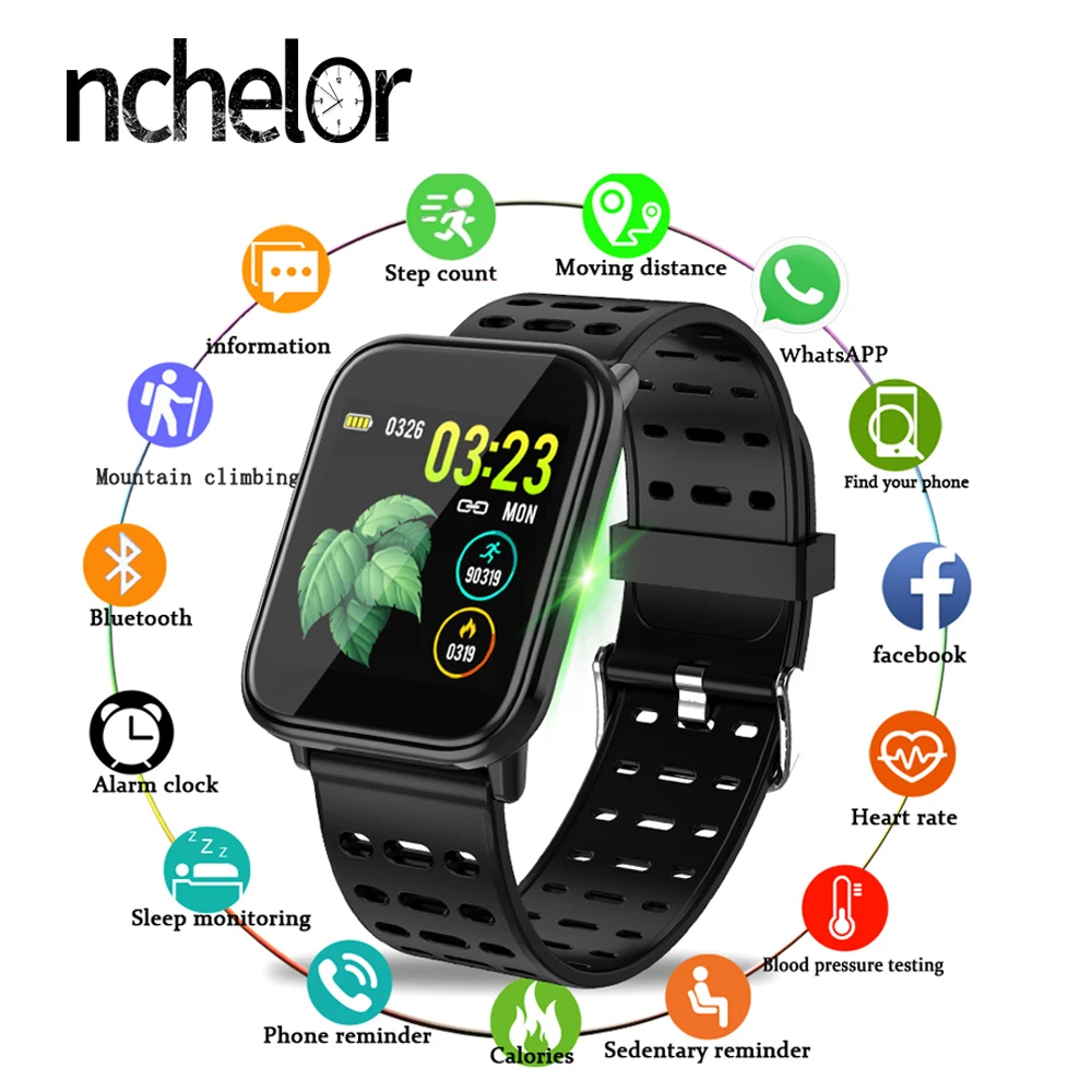 

Men Heart Rate Monitor Bluetooth Smart bracelet Blood Pressure Fitness Tracker Smart Watch Women Sport Smart Wristband