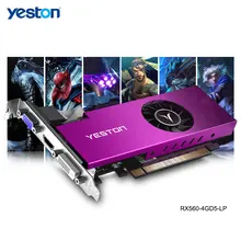 Yeston – carte graphique Radeon RX 560 pour PC gamer, composant PC, mémoire GDDR5 4 go, bits, compatible DVI, HDMI, VGA