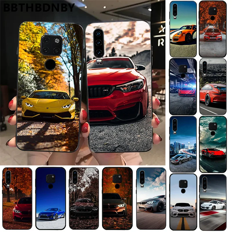 

Blue Red Car for Bmw Bags For mate 20 lite Phone Case for Huawei P10 lite P20 pro lite P30 pro lite Psmart mate 20 pro lite