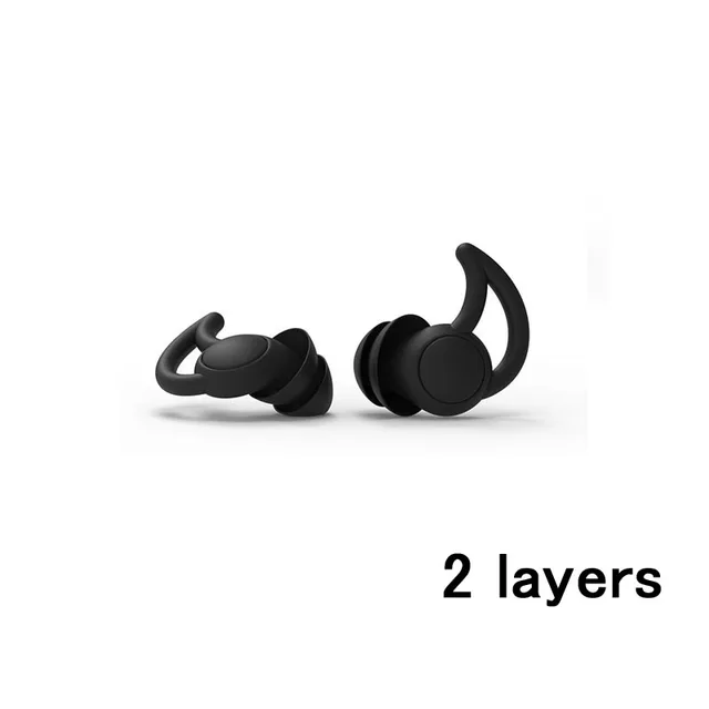 Ear Plugs Tapones Oido Ruido Bouchon Oreille Sleep Plug Earplugs Tapones Para Dormir Zatyczki Do Uszu Tappi Orecchie Earplugs 2 layers black