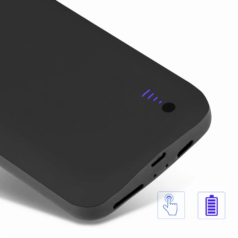 Для iPhone 11 Pro Max, чехол для зарядного устройства 5000/6000 мАч, внешний аккумулятор, запасное зарядное устройство, чехол для iPhone 11, чехол для аккумулятора
