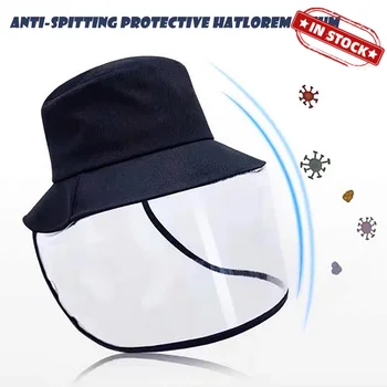 

Bucket Hat Anti-spitting Protective Hat Cover Outdoor Fisherman Hat Adjustable Size Windproof Sand Mask Full Face Covering Cap
