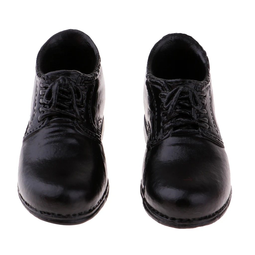 1/6 Scale Model Black Leather Shoes for 12 inch   Parts