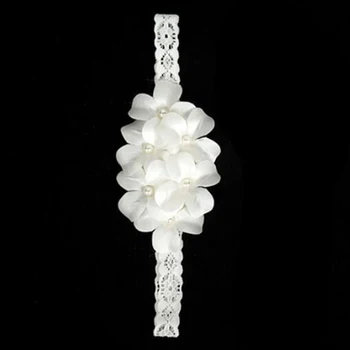 

Ins Top Selling Mini White Flower Headband Cluster White Flowers Headband Newborn Girl Pink Lace Crown Headband 36Pcs/lot