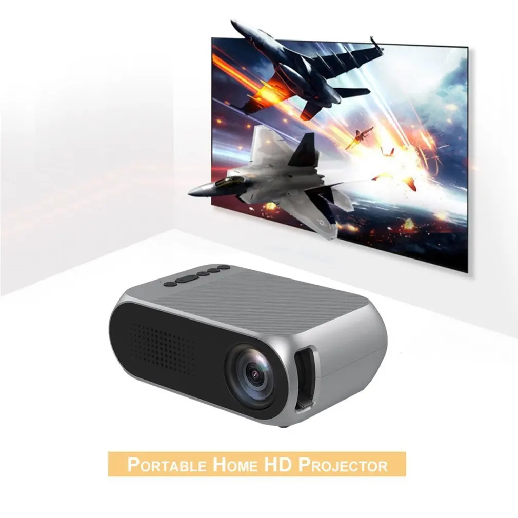 YG320 портативный мини-проектор Full HD 1080P 3D мультимедийный светодиодный домашний кинотеатр Поддержка AV HDMI u-диск видеопроектор