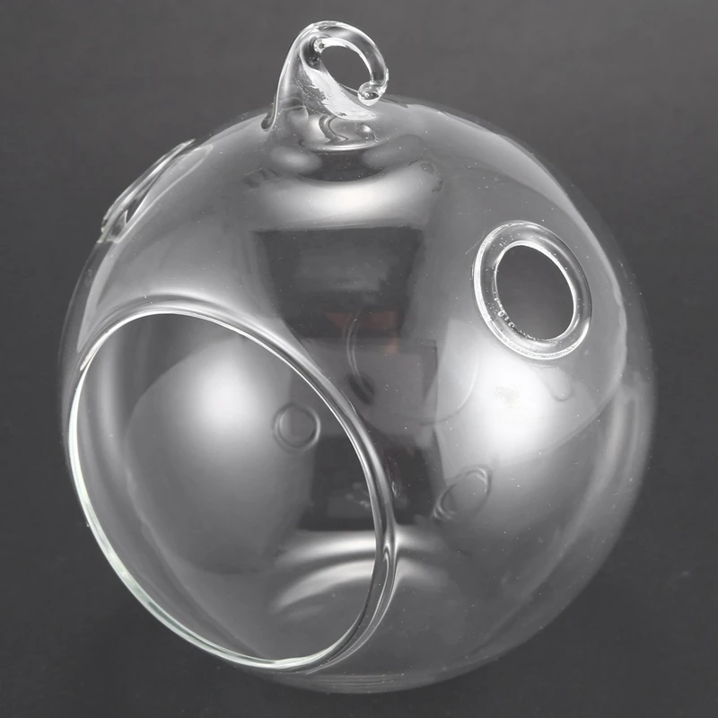12Pcs 80MM Hanging Tealight Holder Glass Globes Terrarium Wedding Candle Holder Candlestick(12Pcs/set