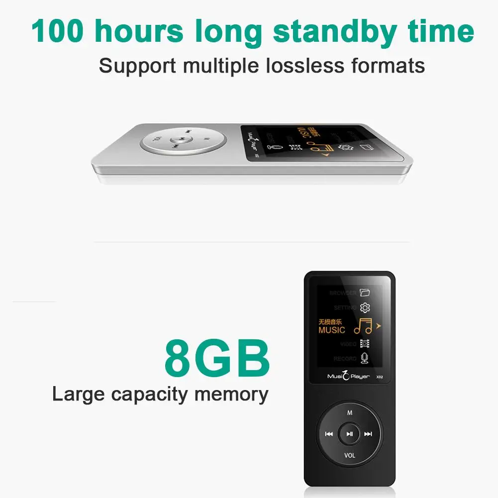 NEW Ultrathin Portable Speaker Lossless Music HiFi Mini Sport Audio Player Screen Bluetooth MP3 Devices TF Card FM Radio #W1