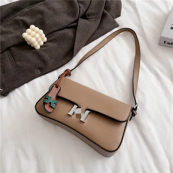 

French armpit bag female baguette bag fashion texture single shoulder messenger portable Kang Kang bag handbags designer bag