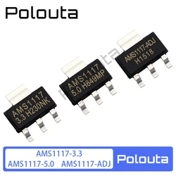 10 pces AMS1117 3.3 AMS1117 5.0 AMS1117 ADJ sot223 regulador de alimentação componentes acústicos arduino nano circuito integrado