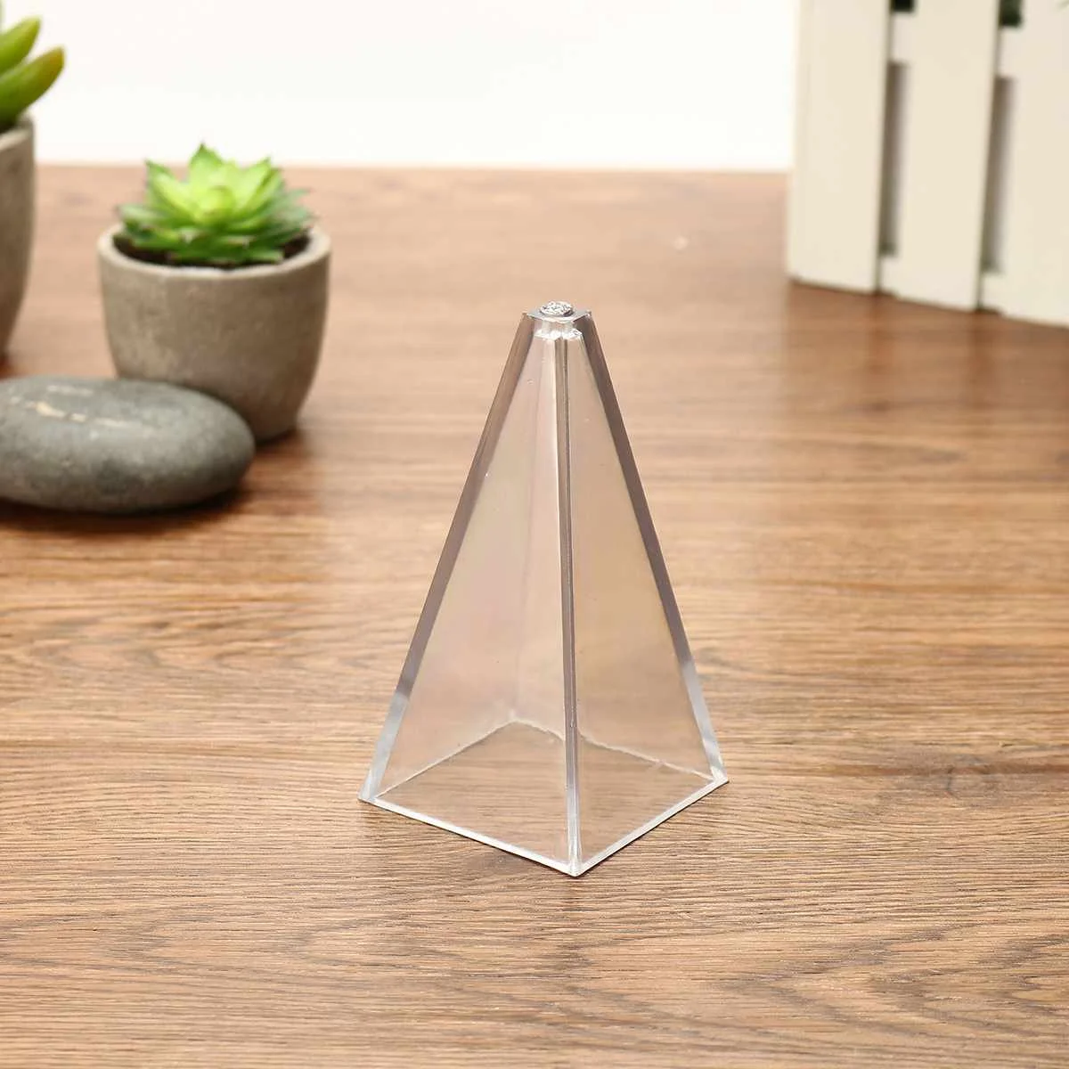 Прозрачная пластиковая Свеча для изготовления прессформы Формы для свечей свеча «сделай сам» мыльная глина для поделок инструменты Сфера пирамидальная круговой конус форма - Цвет: Pyramid S