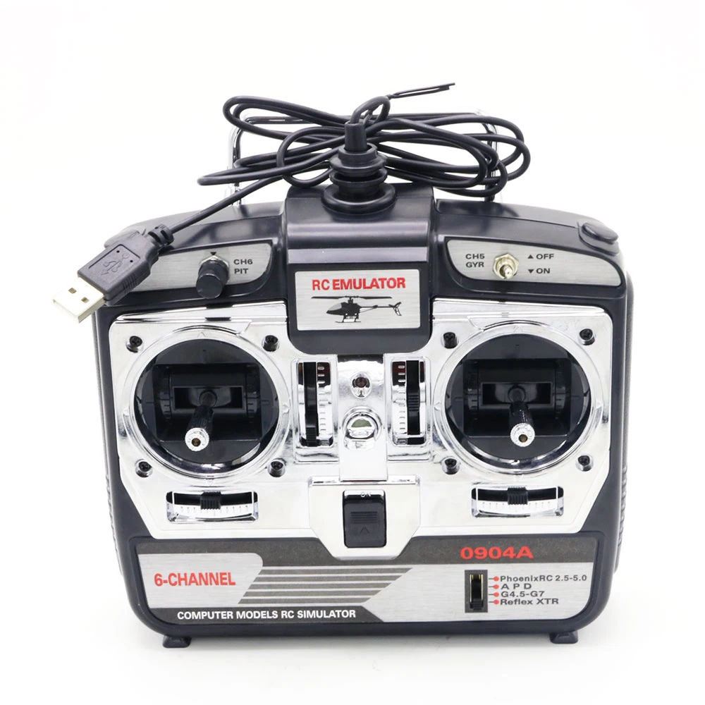 

Hot 1pcs DTXMX 6CH RC Flight Simulator JTL-0904A support Real RF7 G7 Phoenix 5.0 XTR remote control helicopter fixed-wing drone