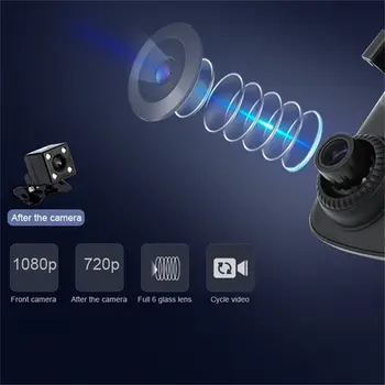 

4G ADAS Car DVR Camera Video Recorder Mirror 7.86" Android 5.1 with Two Cameras Dash Cam Registrar Black Box 16GB