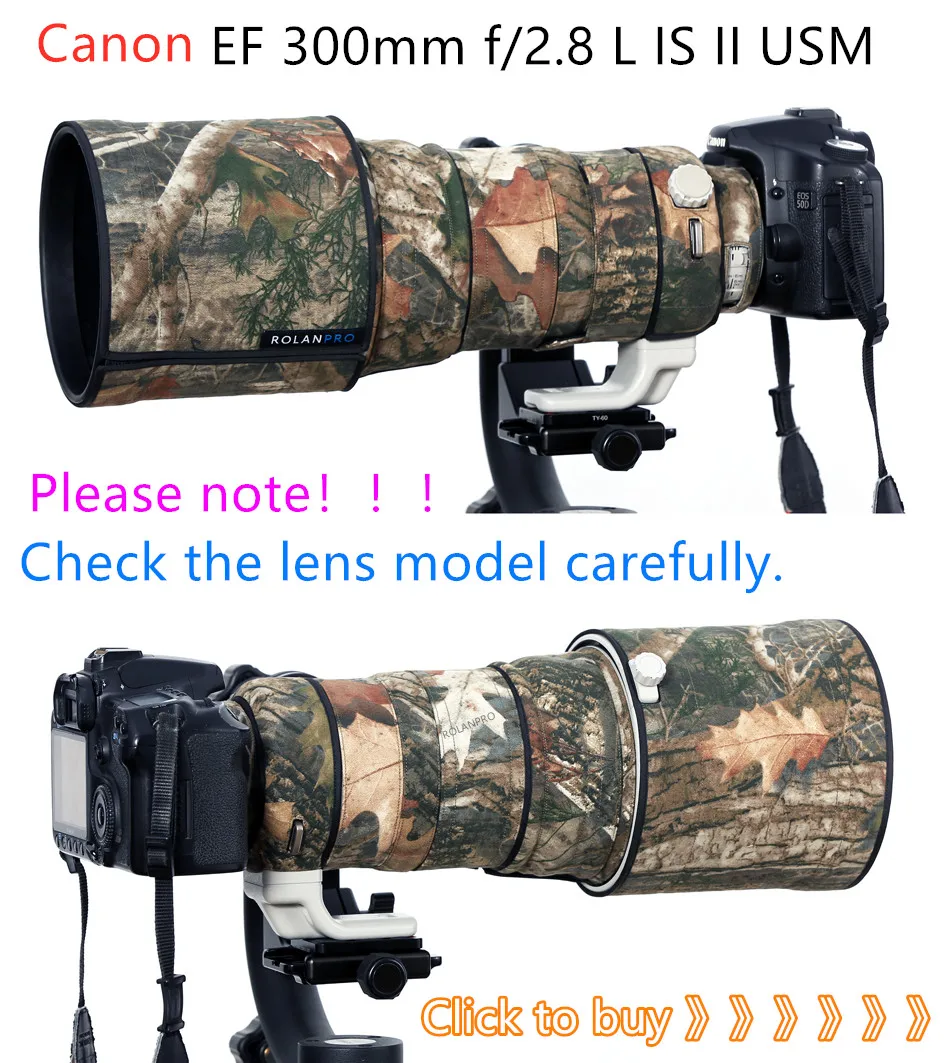 ROLANPRO камуфляж объектив Одежда Дождевик для Canon EF 300 мм f/2,8 L USM объектив защитный рукав пистолеты чехол пальто