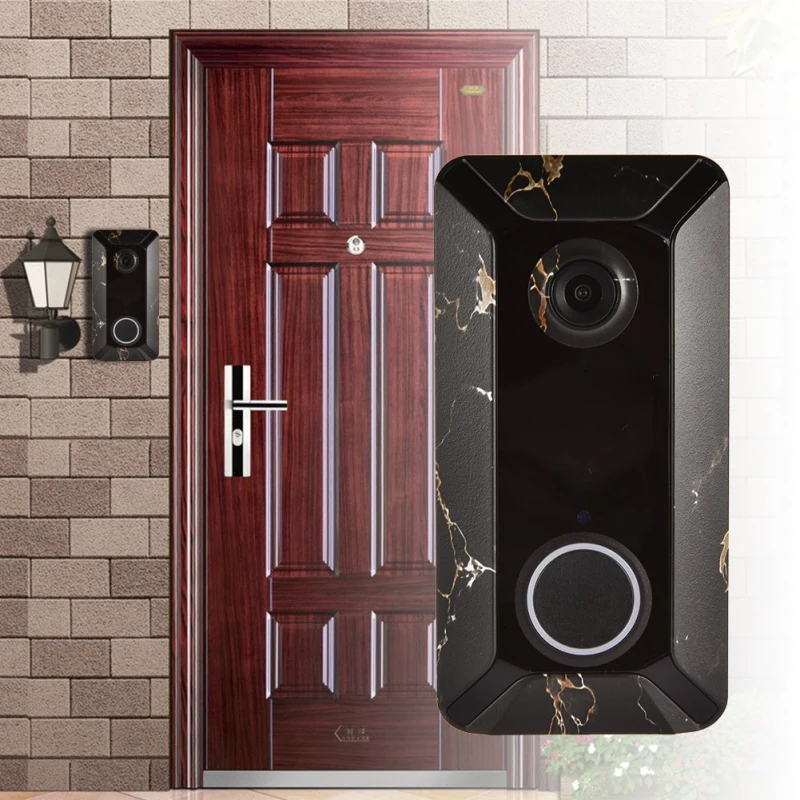 Cheap V6 wifi Doorbell Smart Wireless 720P video camera Cloud storage door bell cam waterproof home security house bell Gray