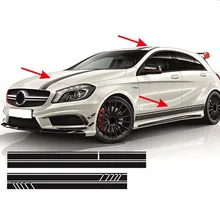 5 peças para amg edition 1 conjunto completo listras decalques lados etc-mercedes a45 aclass w176 #0131