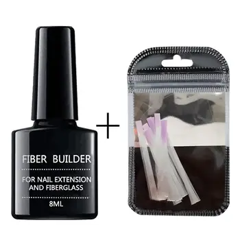 

10pcs Nail Extension Repair Fiber With 8ml Glue Gel Fiberglass Nail Kit For Nail Building Extension Tips Manicure Salon Tool Set