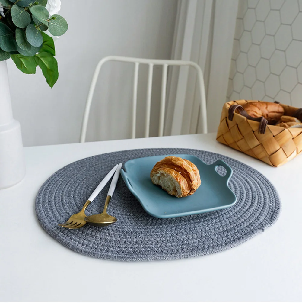 Woven Placemats Heat Resistant Table Mats Non-Slip Anti-Scalding Washable Place Mats for Dinner Table Kitchen Party