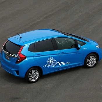 

2 Pcs car stickers mountain direction indicator graphic vinyl car accessories decals custom fit for all car