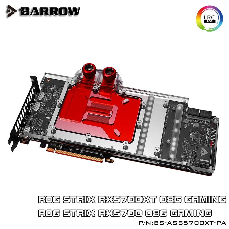 Барроу воды блок использовать для ASUS ROG STRIX RX5700/RX5700XT O8G игровой Aurora/Поддержка оригинальной задней панелью 5V 3PIN A-RGB
