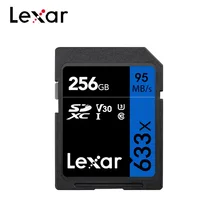 Lexar 256GB carte SDXC 128GB carte mémoire V30 64G carte SD 32GB U1 carte Flash haute vitesse Max 95M C10 633x pour caméra 100% d'origine