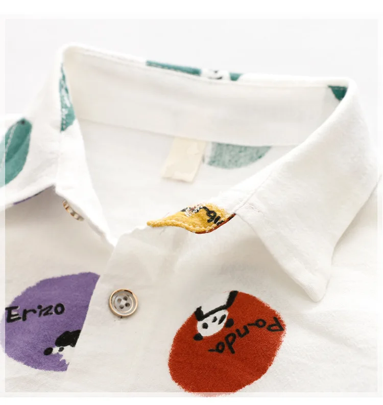 Kids Boys Shirts Autumn Long Sleeve White Kids Shirt Cartoon Shirts For Boys Fashion Brand Baby Girl Winter Clothes Shirts