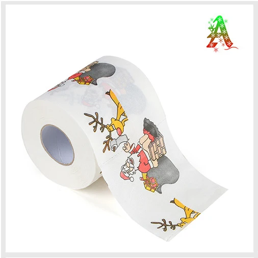 Санта Клаус Олень печать Рождество туалетная бумага рождественские украшения для стола год домашний декор подарки сувениры - Цвет: A