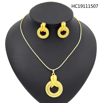 

Yulaili Rhinestone Round Shape Pendant Necklace Earrings Turkey Fashion Jewelry Sets For Women Daily Party Event Accessories