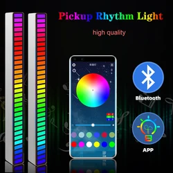 Barre lumineuse RGB 32 led, contrôle du son, éclairage d'ambiance, lumière colorée, atmosphère musicale, pour voiture, PC de jeu, TV, bureau, salle 