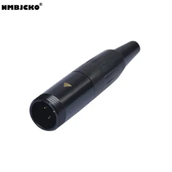 

High quality 100pcs/lot mini xlr male Audio Mic connector Mini XLR Connector with screw thread A133