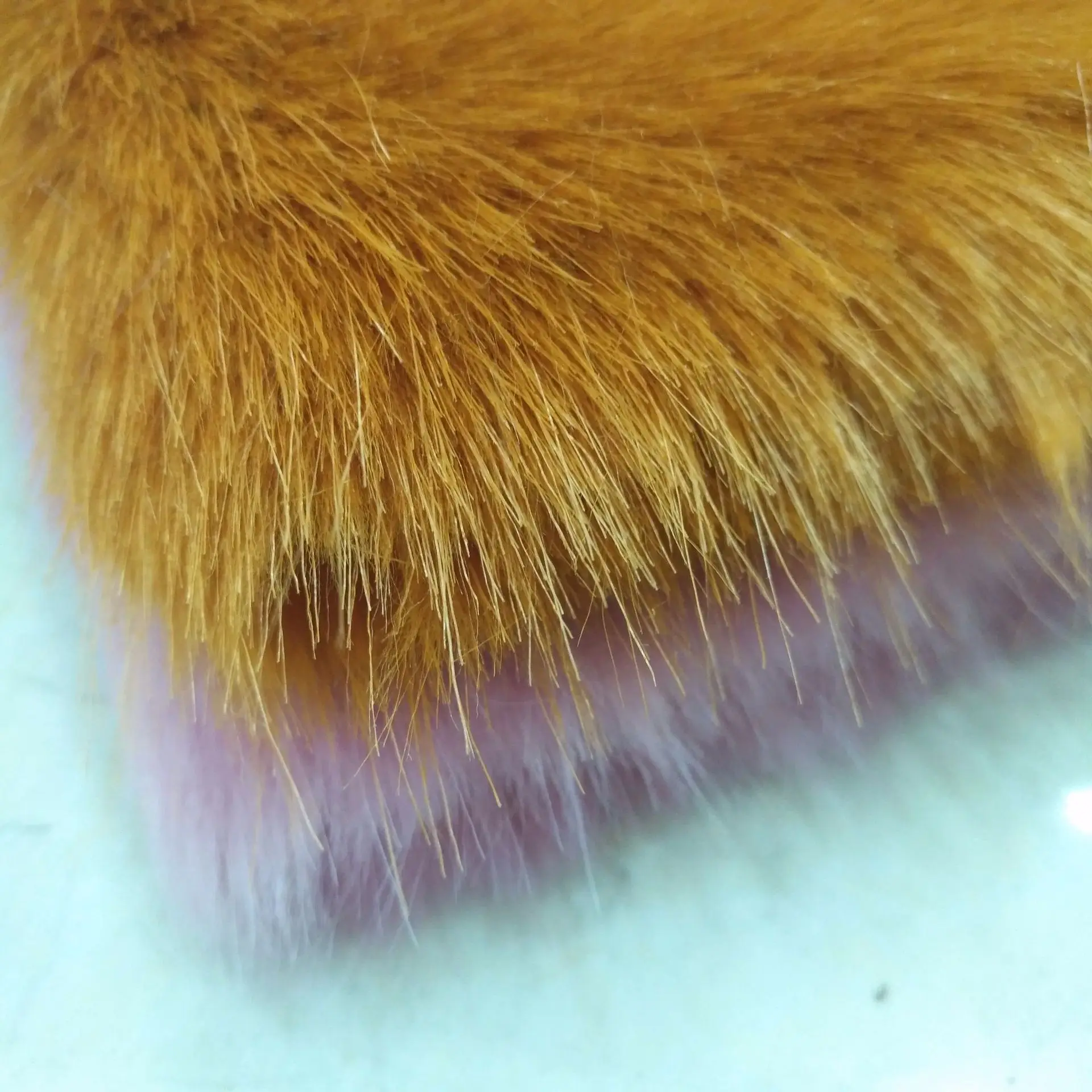 Snow fox fur grass fabric 40mm gold coat collar cotton plush | Дом и сад