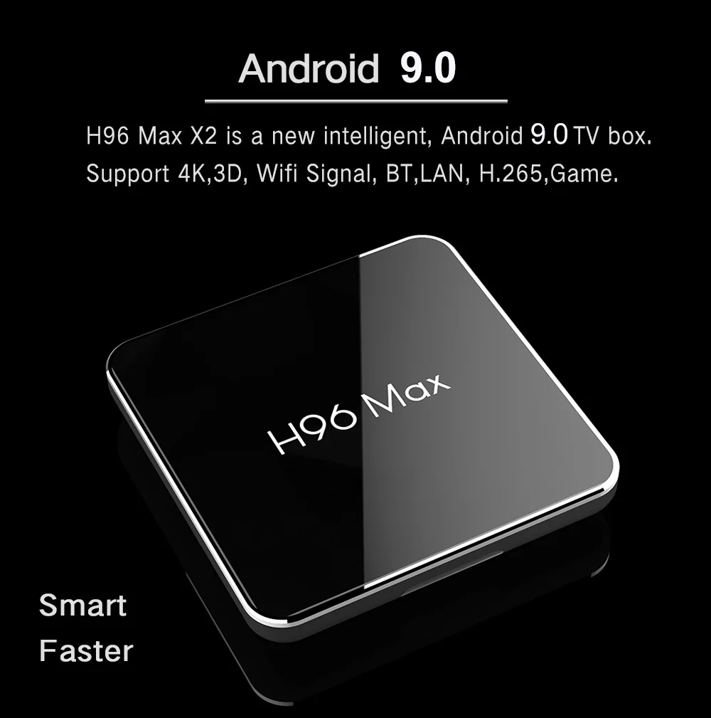 ТВ бокс Android 9 0 Smart TV BOX H96 MAX X2 4 Гб RAM 32 ГБ/64 Amlogic chip 60fps Youtube 4K Box H96max X2|ТВ-приставки и