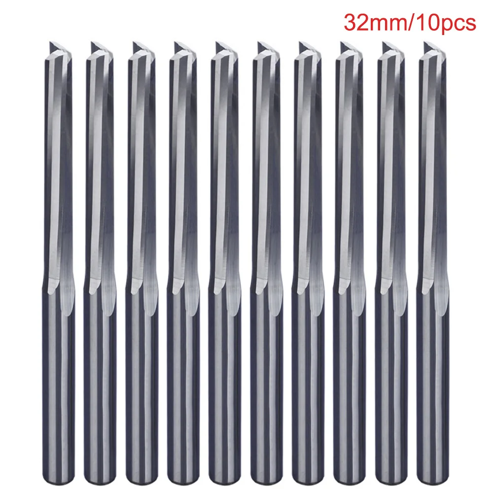 5pc Solid Carbide Two Straight Flute CNC Router Bit Milling End Mill cutter 6*42