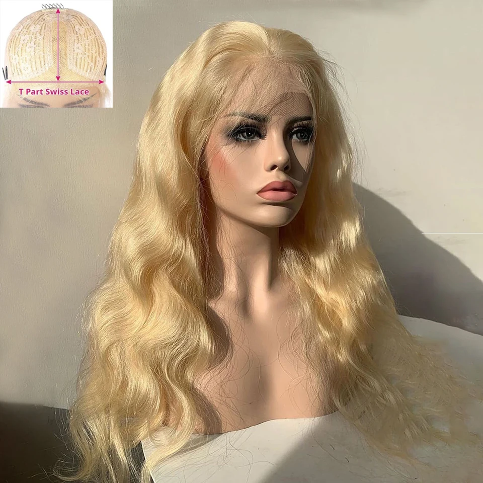 

T Part Wigs #613 Straight Wigs 13*1 With Baby Hair Straight Brazilian Human Hair Wigs 180% Density For Black Women