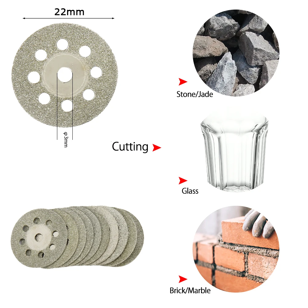 Cutting Tool Diamond Cutting Discs Metal Saw Blade Set HSS Mini Circular Saw Blade Rotary Tools Resin Cut-Off Wheels