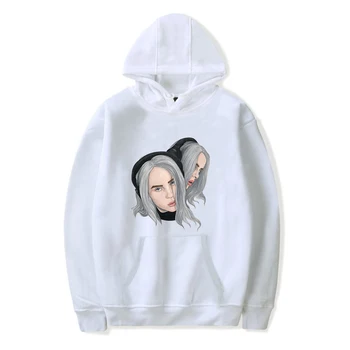 

Billie Eilish new hoodie ladies men's popular sweatshirt comfort fashion jacket autumn and winter boys and girls white pullover