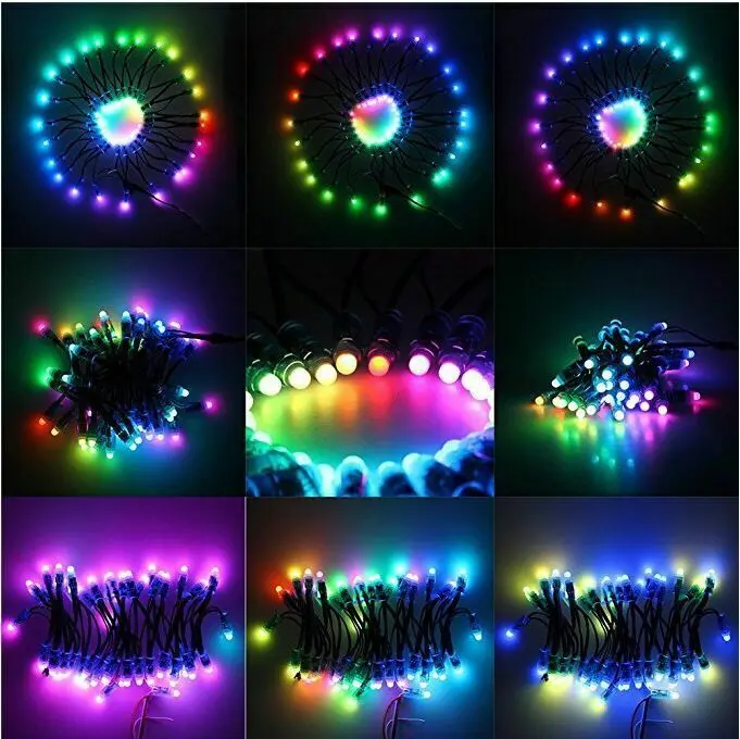 50 шт. DC5V/DC12V 12 мм WS2811Full Color светодиодный гирлянда 2811 IC RGB Цифровой адресуемый