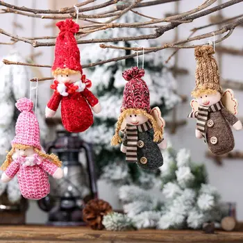 

4pcs/set Christmas Angel Girl Boy Doll Xmas Tree Ornament Pendant Party Decoration Home Festival Party Kids Gifts Q84D