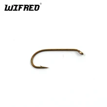 Wifreo 100 шт.#12 бронзовые Крючки для завязывания мушек с колючими острыми крючками