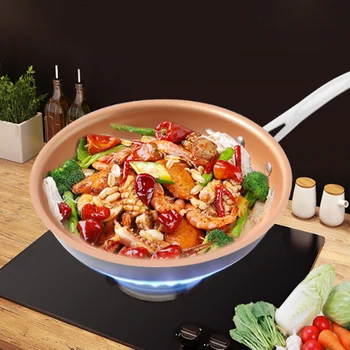 

Pan Wok Pan 28cm Frying Pan Non-stick Skillet Induction Cooker Non-stick Pan Home Garden Gas Stove Pancake Pan for The Kitchen