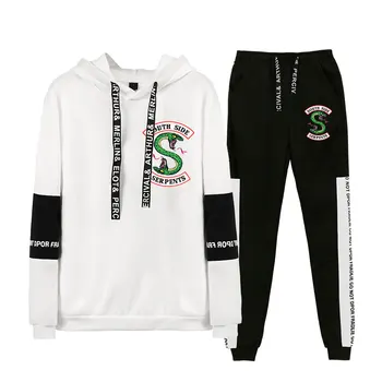 

20219 NEW Riverdale Print Logo Suits Men South side Cool Logo Cartoon Tracksuit Men Trainingspak Survetement Men's Sportwear