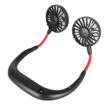 

USB Hanging Neck Fan Air Mister Humidifier Portable Hands-free Cooling Fan with Colorful Light