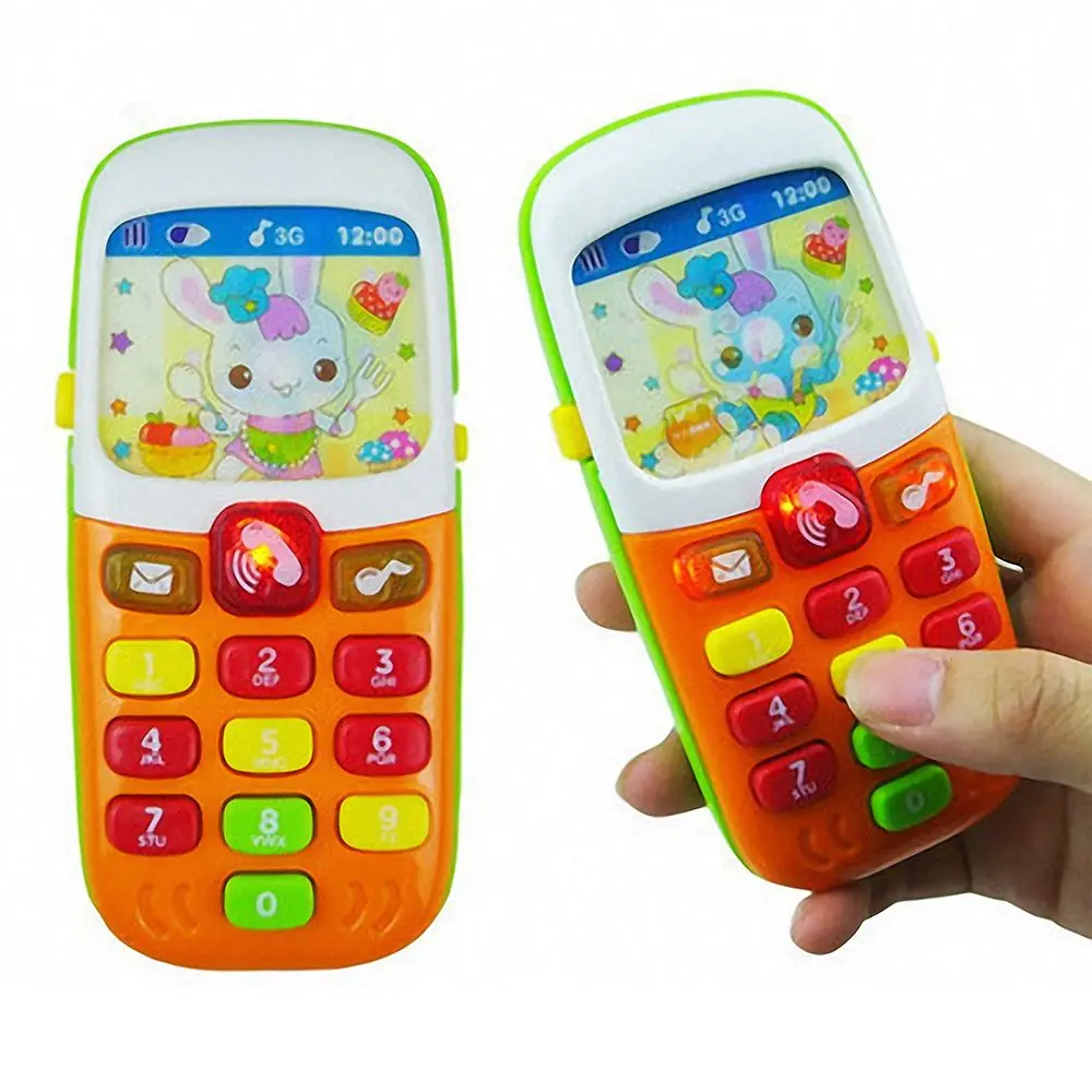 

1pc Electronic Educational Toys for Children Montessori Learning Mobile Phone Kids Flashing Sound Mobile Phone Cellphone Model