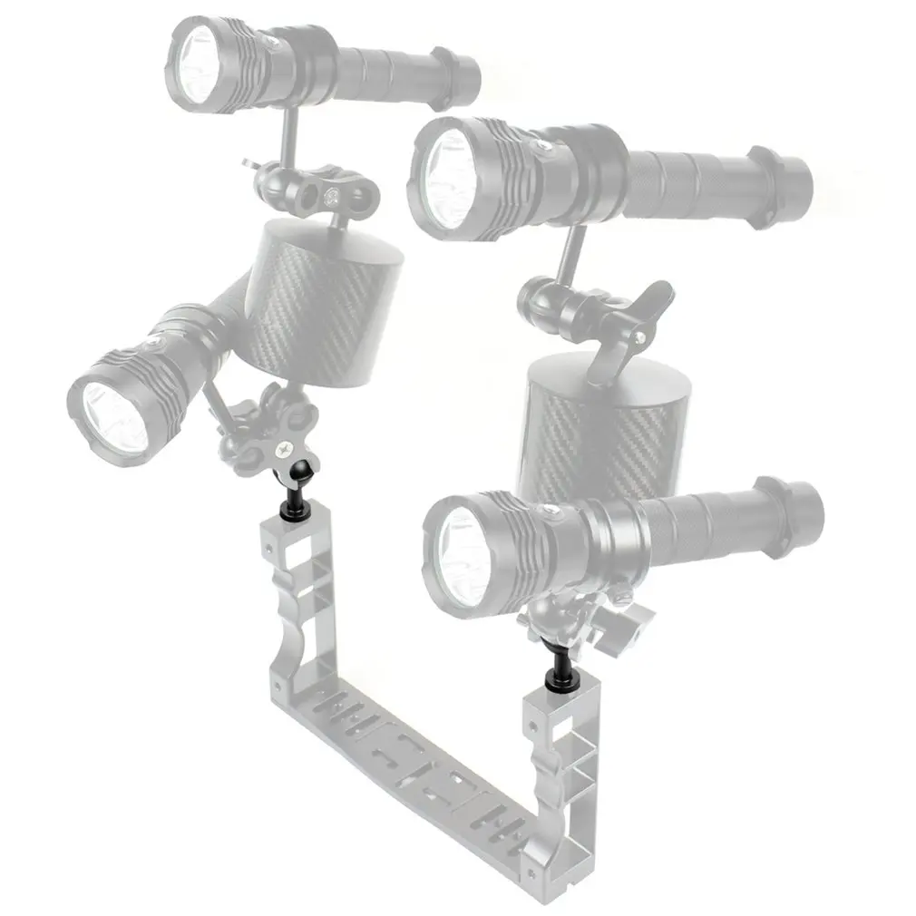 Diving Photography Ball Head Base Adjustable Elastic Anti-Reverse Ball Head 1/4 Screw Fill Light Bracket
