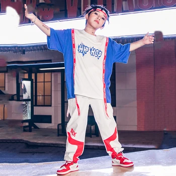 

Child Hip Hop Boys Loose Clothing Streetwear Kids Dancing Outfits Performance Costume Sport Stage Show Children Hip Hop Pant 348